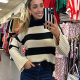 Kaila Oversized Knit Striped Sweater