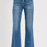 Risen Medium High Rise Ankle Straight Jeans