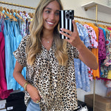 LEOPARD FLOW BLOUSE