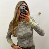 LBK CAMO WASH LONG SLEEVE TOP