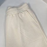 CREAM TIE COMFY SHORTS