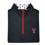 HL- BLACK TTU LOGO QUARTER ZIP (size small left)
