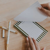 Striped Notepad - Stationery & Office Accessories