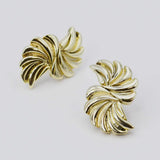 GOLD PINWHEEL EARRING