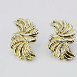 GOLD PINWHEEL EARRING