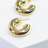 Gold Hoop Earrings - waterproof