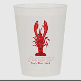 CRAWFISH PINCH THE TAIL FROSTED CUPS - PACK OF 6