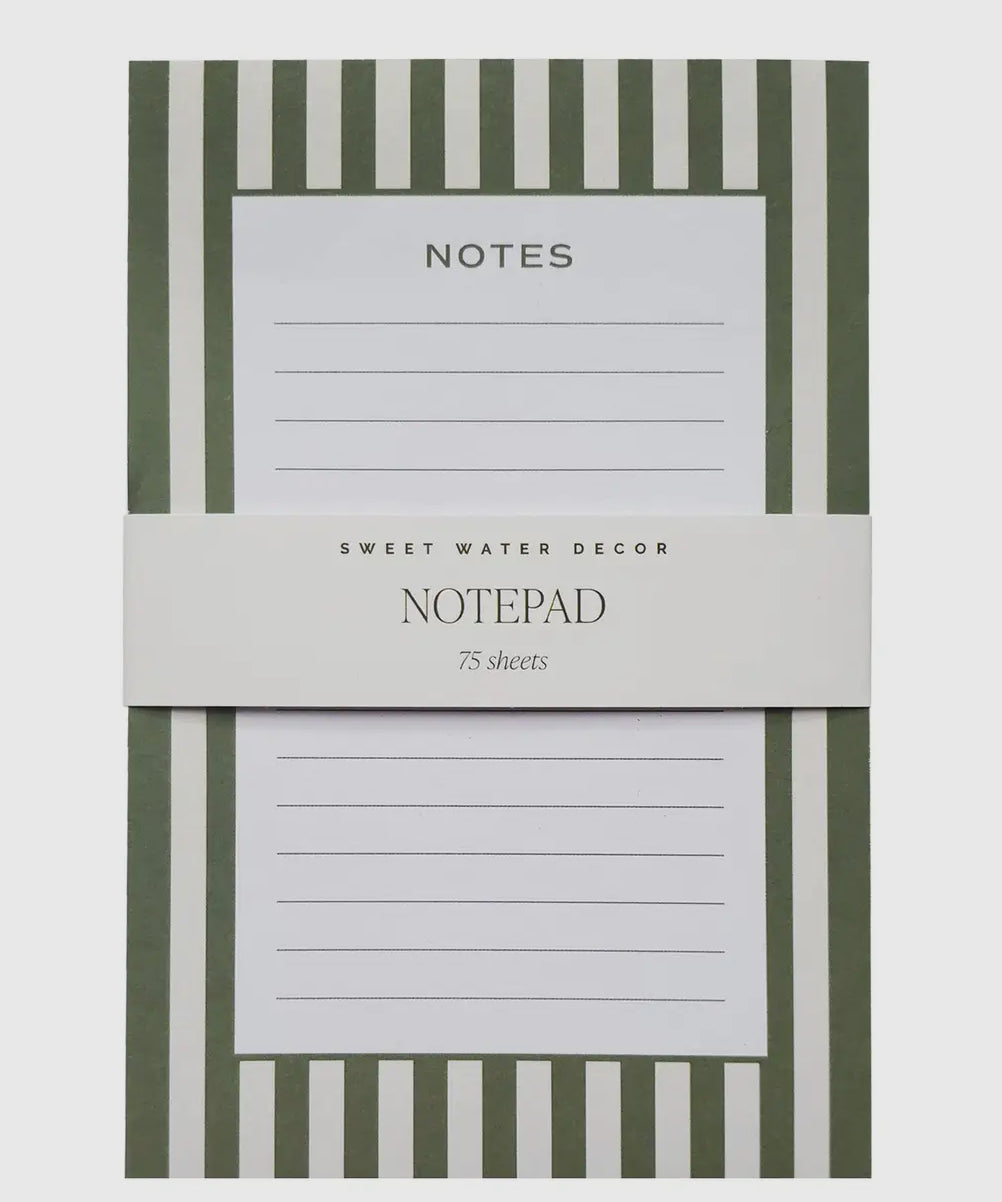 Striped Notepad - Stationery & Office Accessories