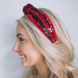 RED/ BLACK SEQUIN HEADBAND
