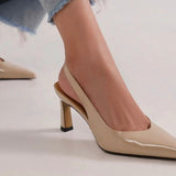 NUDE SLINGBACK HEELS