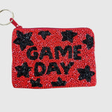 RED + BLACK GAMEDAY KEYCHAIN POUCH