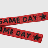 RED + BLACK GAMEDAY BEADED STRAP