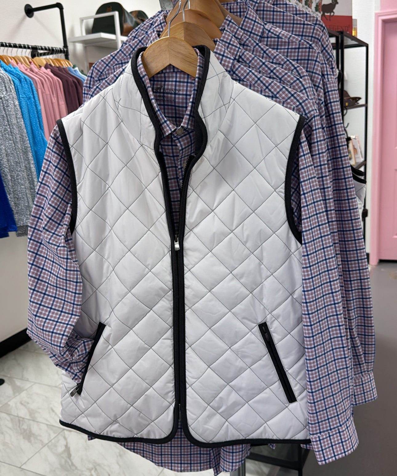 Horn Legend White Pipeline Quilted Vest