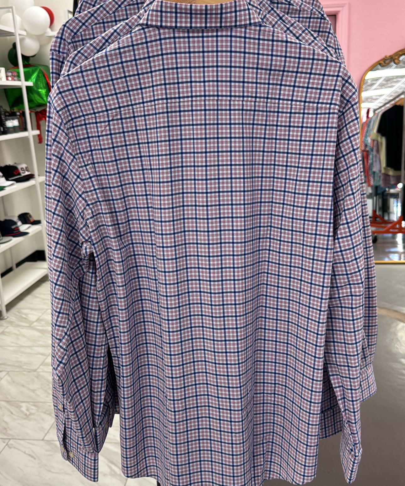 HORN LEGEND - NAVY / BLUSH BUTTON DOWN