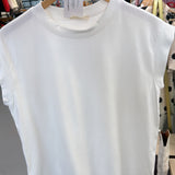 WHITE SHORT SLEEVE TOP