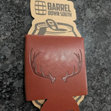 Leather Deer Antler Hunting Can Cooler