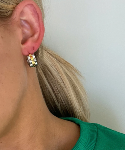 SMALL TWO TONED ROLLY HOOPS