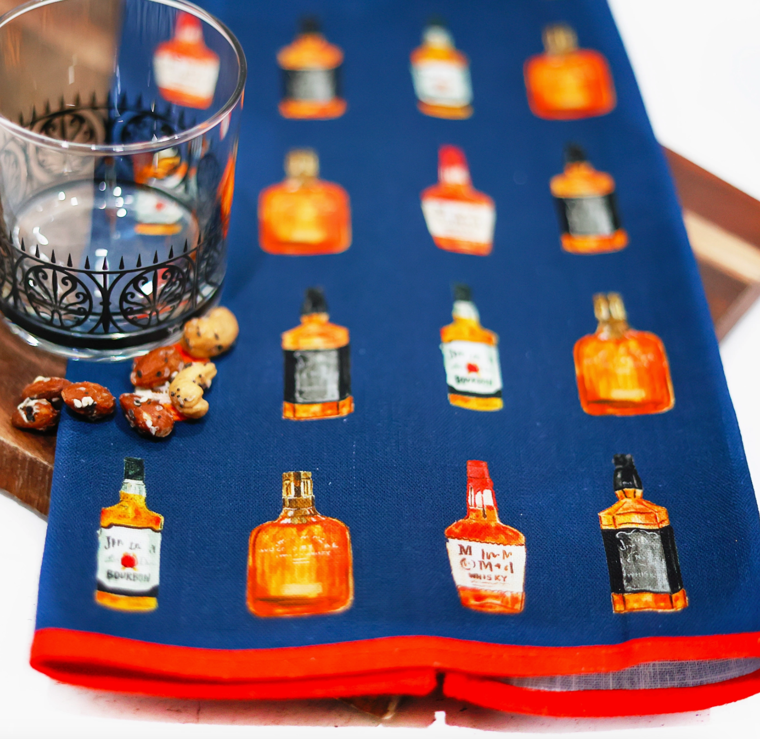 BOURBON TRAIL COTTON LINEN TEA TOWEL