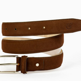 BROWN BRUSHED SUEDE BELT