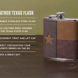 LEATHER TEXAS FLASK