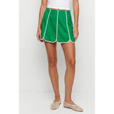 Shell Panel Linen Skort: Off White / M