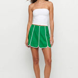 Shell Panel Linen Skort: Off White / M
