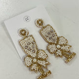 Champagne Beaded Earrings