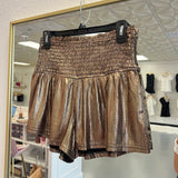 Gold Shimmer Shorts (size medium left)